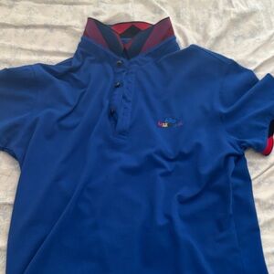 Balenciaga Royal Blue Polo with Multicolor Accents